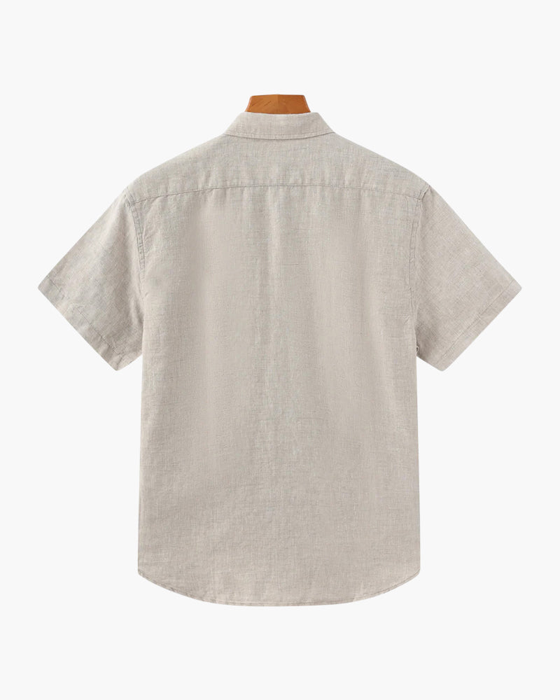 Chemise à manches courtes en lin MYKONOS