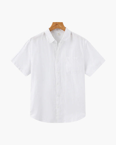 Chemise à manches courtes en lin MYKONOS